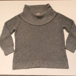 ✨ Vintage Michael Kors Women’s Silver Metallic Knit Sweater | Size PS ✨